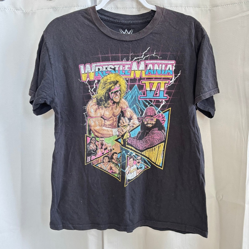 WWE Wrestlemania VI Ultimate Warrior Macho Man Randy Savage Medium Shirts‎ 19680